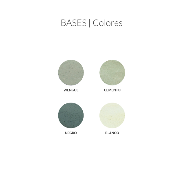 Base cemento rectangular para dos cubos