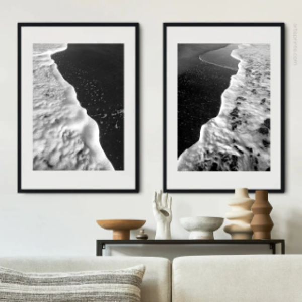DUO DE CUADROS ESPUMA DE MAR 25X35